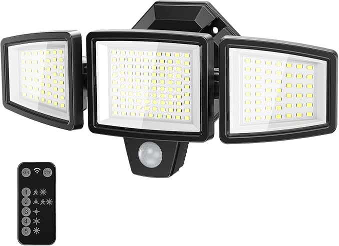 LED Security Lights Motion Sensor Outdoor Lights, 6500K Daylight, IP65 by Lightupyourwayhome