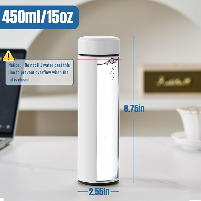 PARACITY Insulated Water Bottle, 15 oz Stainless Steel Water Bottles, Double - Image 8