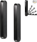 Dntorx 2 Pcs Extended Folding Coat Hooks Wall Mounted, 4.33 in Black Foldable by Dntorx