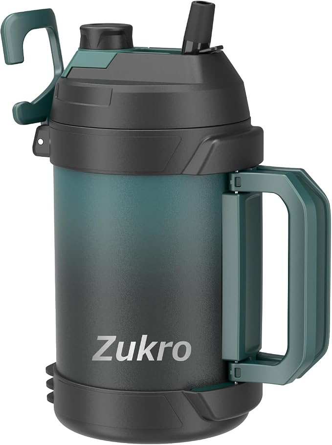 Zukro 1 Gallon Water Jug, One Gallon Large Triple Wall Insulated Metal Jug by ZukroDrinkware