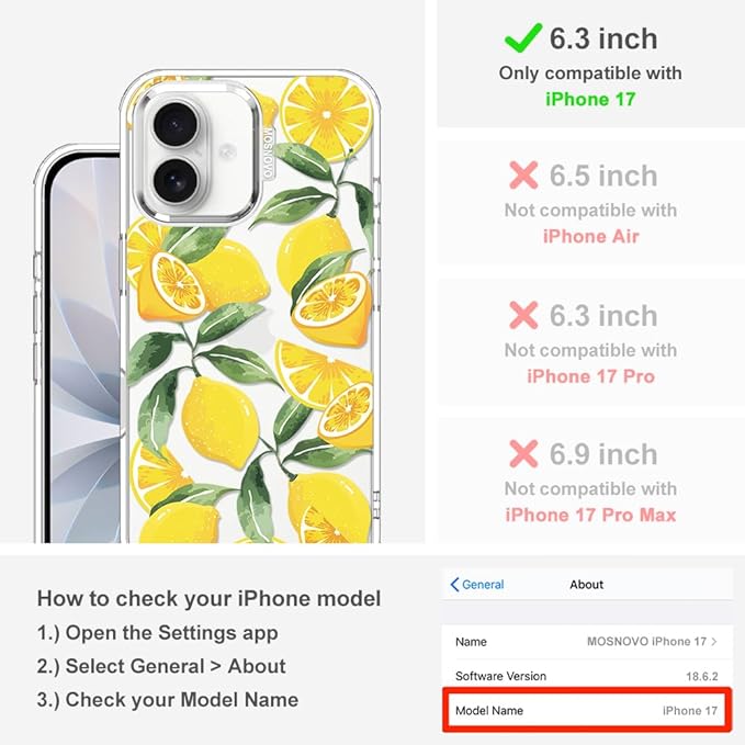 MOSNOVO for iPhone 17 Case | Military Grade 6.6ft Drop Tested | Camera Control - Image 2