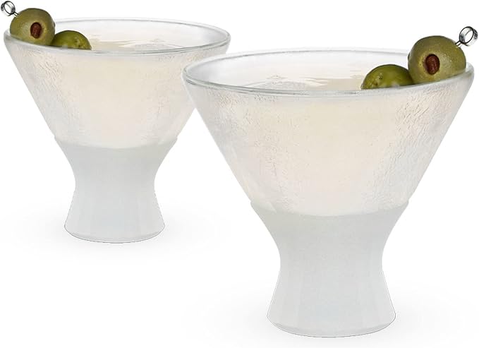 Host Stemless Martini Glasses, Cocktail Glasses, Double Walled Insulated by HOST