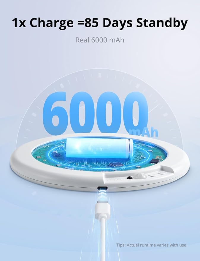 Combuh Battery Operated Shower Light Waterproof Inside, Rechargeable Motion - Image 3