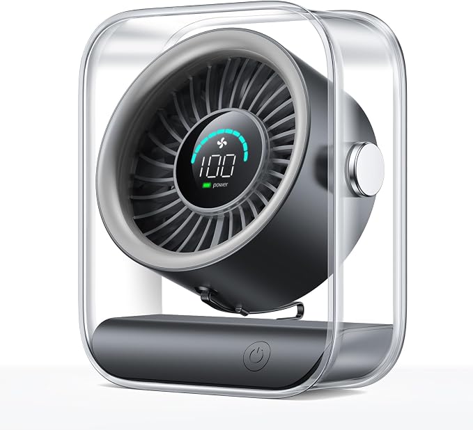KIMMOO Rechargeable USB Desk Fan, Quiet Table Fan by KIMMOO