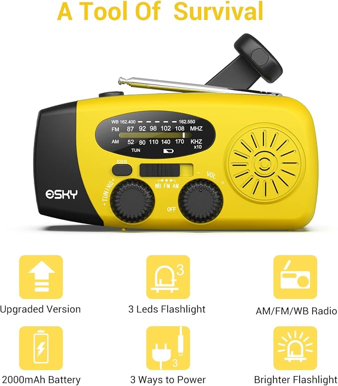 Esky Emergency Hand Crank Radio - Image 10