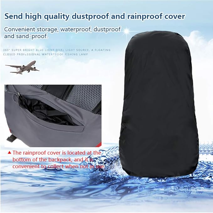 Bseash 60L Waterproof Hiking Camping Backpack - Image 6