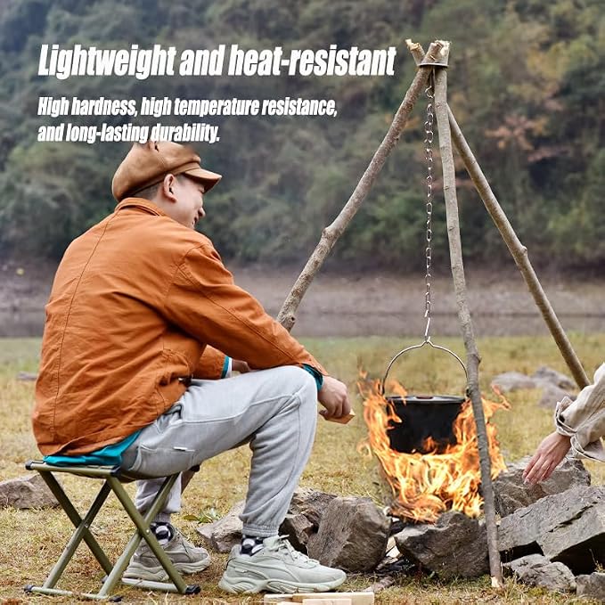 Adjustable Camping Tripod for Cooking - Image 2