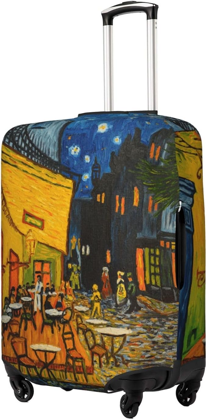 Van Gogh Cafe Terrace at Night Elastic Luggage Cover, Suitcase Protector - Image 2