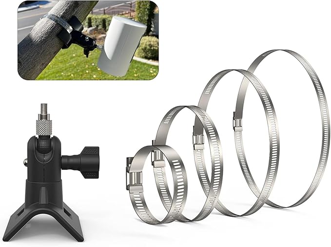No-Drill Outdoor Security Camera Pole Mount, Universal Pole Mounting Compatible by Augstci