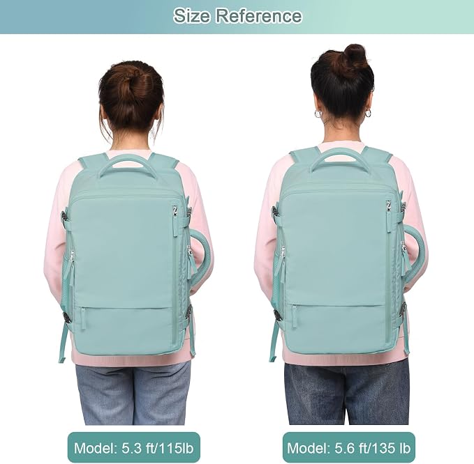 Sinaliy Large Travel Backpack for Women, 40L Carry On Backpack, 17 Inch Laptop - Image 7