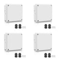 NineLeaf White Junction Box, IP65 Waterproof ABS Plastic Electrical Enclosure by NineLeaf