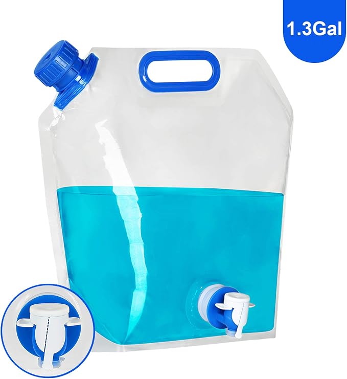 Collapsible Water Container, BPA Free Food Grade Clear Plastic Water Jug - Image 8