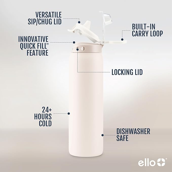 Ello Pop & Fill 32oz Stainless Steel Water Bottle - Image 3