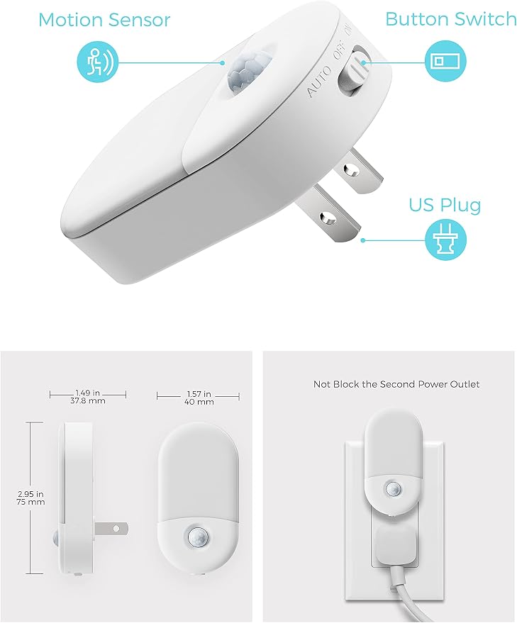 L LOHAS LED Motion Sensor Night Light, Motion Activated Night Light, Daylight - Image 5