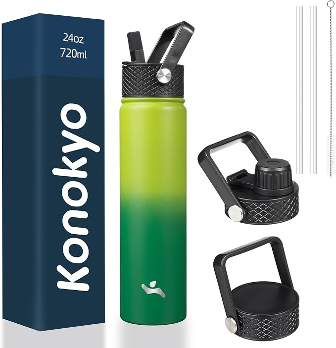 Konokyo Insulated Water Bottle 24oz Stainless Steel Sport Bottles by Konokyo