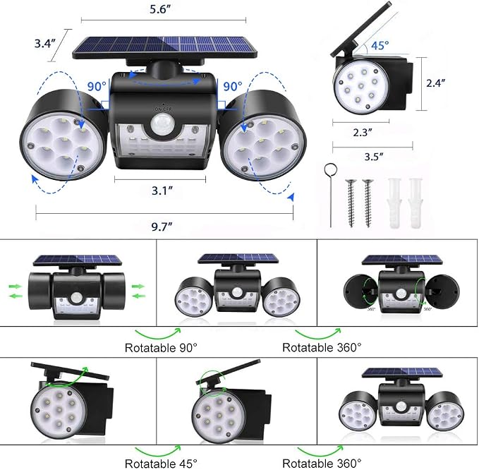 Outdoor Solar Lights, 30 LED Solar Security Lights - Image 7