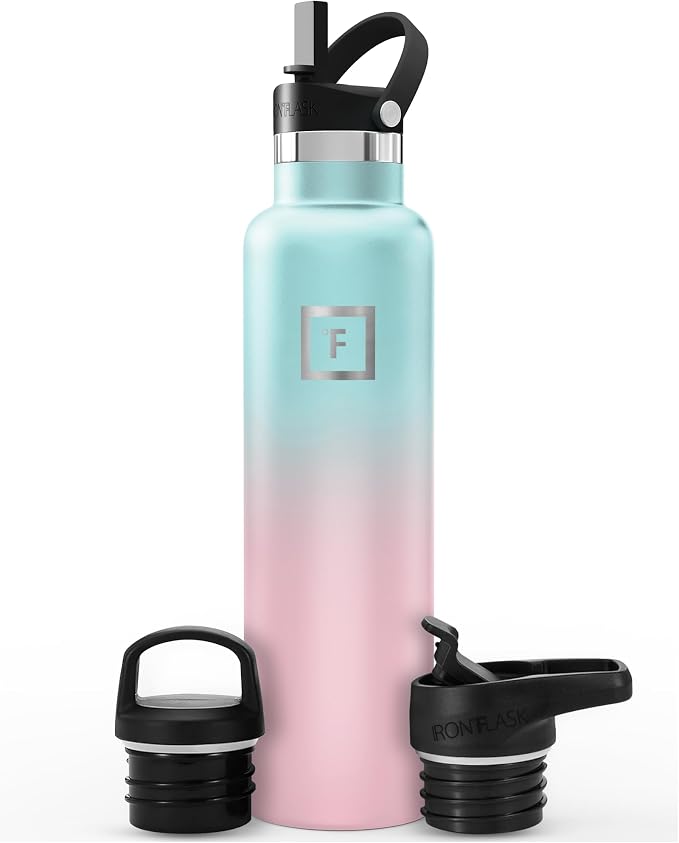 IRON °FLASK Camping & Hiking Hydration Flask - 24 oz Bubble Gum by IronFlask