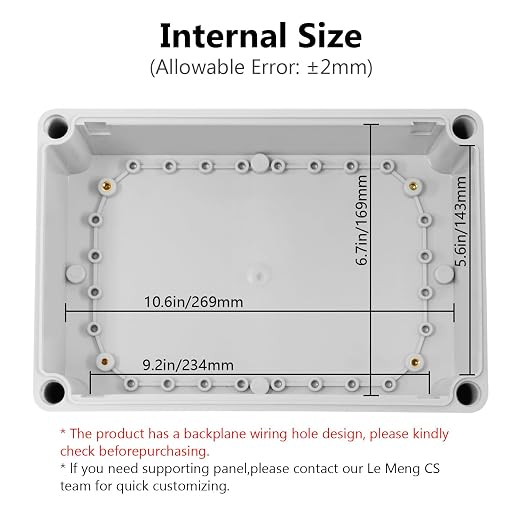 LeMotech IP67 Waterproof Junction Box ABS Plastic Project Box Dustproof - Image 3