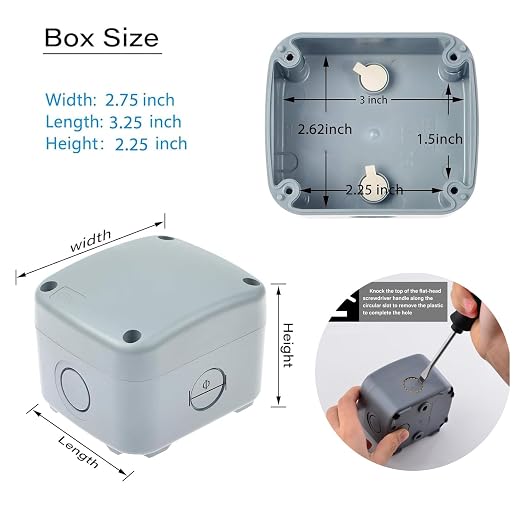 SuperInk 1 Pack Dustproof Electrical Junction Box Connector 5 Pole Waterproof - Image 3