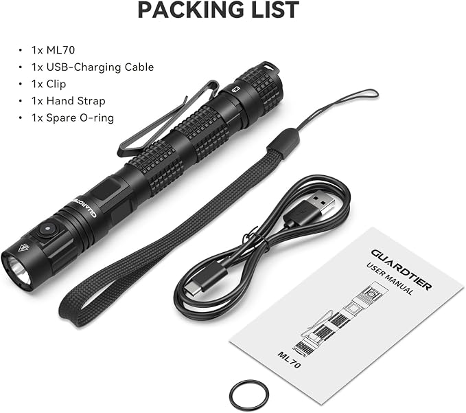 Guardtier ML70 Rechargeable Flashlight - Image 8
