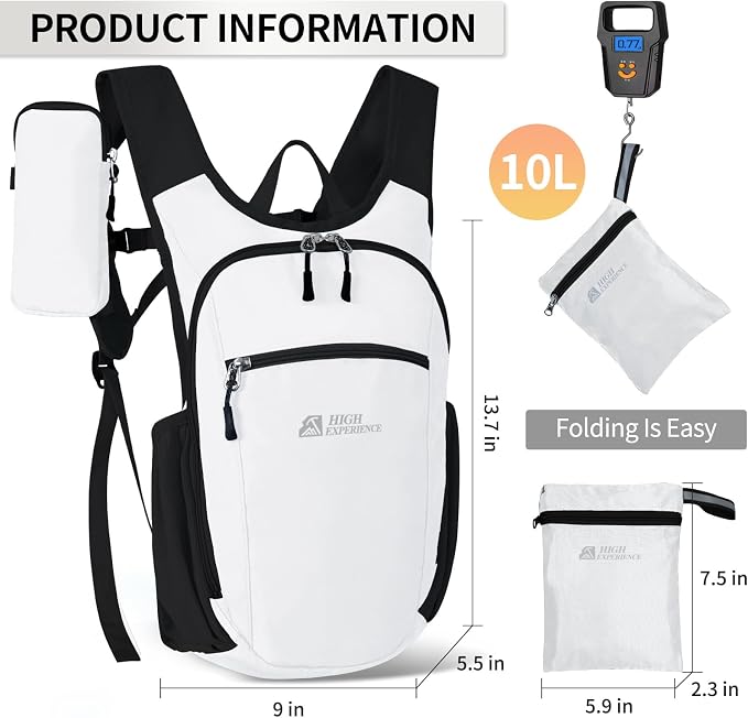 Hiking Backpack 10L/15L Small Daypack Lightweight Packable Travel Foldable - Image 3
