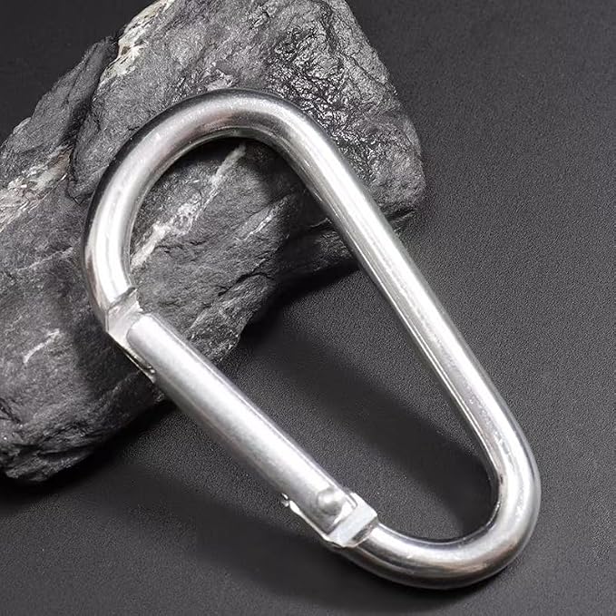 Carabiner Keychain Clip -3" Aluminum Carabiner D Ring, Caribeener Clips - Image 3
