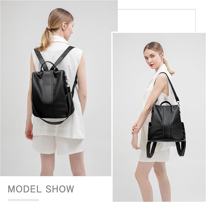 PINCNEL Women Backpack Purse Waterproof Nylon Anti-theft Rucksack Lightweight - Image 5