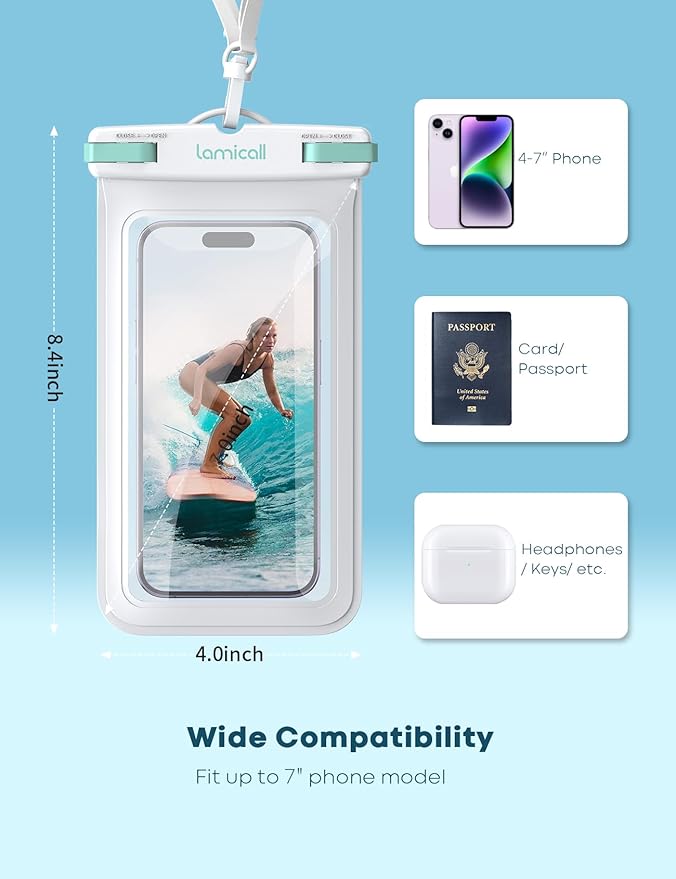 Lamicall 2 Pack Green White Cell Phone Bag, - Image 6