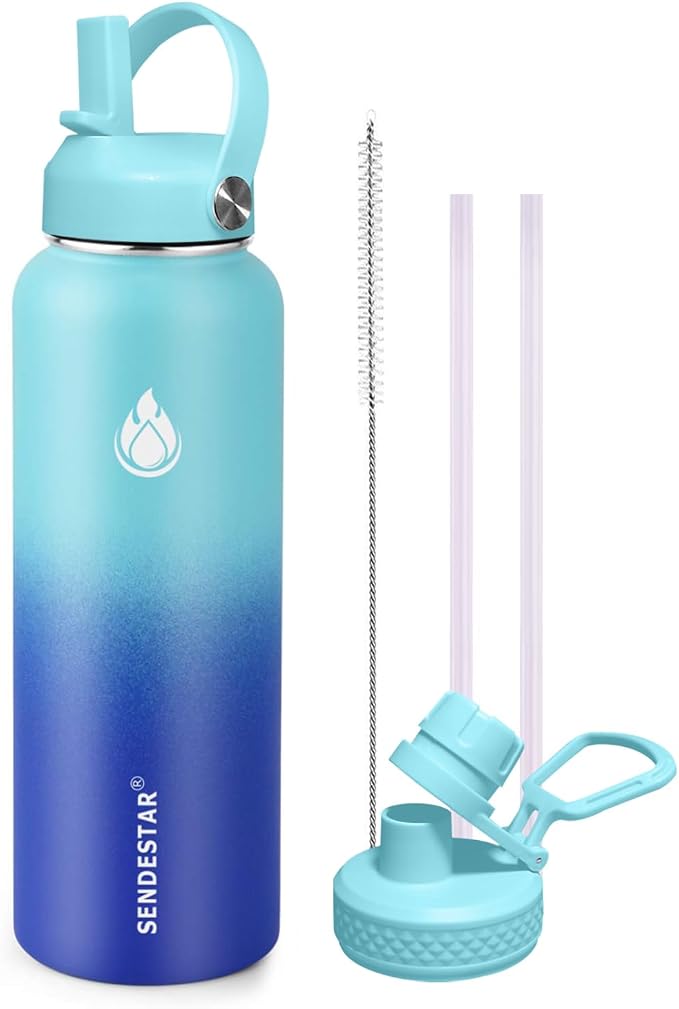 SENDESTAR Stainless Steel Water Bottle, Wide Mouth Water Bottle 18 oz, 32 oz by Sendestar