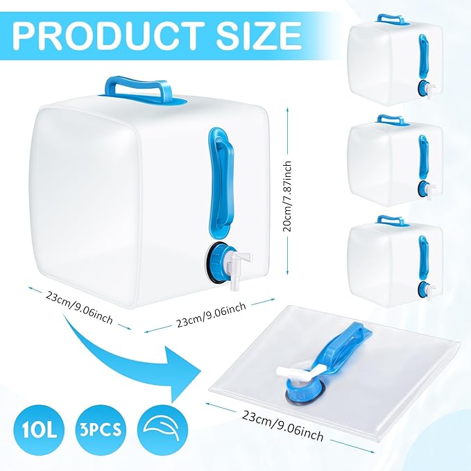 Reallnaive 3 Pack Collapsible Water Container - Image 2