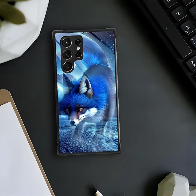 for Samsung Galaxy S23 Ultra Case, Snowy Mountain Fox Lake Pattern Graphic - Image 3