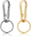 2pcs Metal Keychain Rings, Sturdy Key Chain Ring Carabiner Clip, Key Holder by ManTangSun