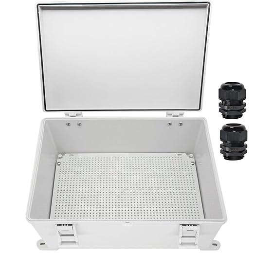 Zulkit Junction Box ABS Plastic Waterproof IP65 Electrical Boxes Hinged Shell by Zulkit