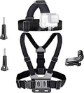 Action Camera Accessories Head Strap Mount Chest Harness Compatible by VVHOOY