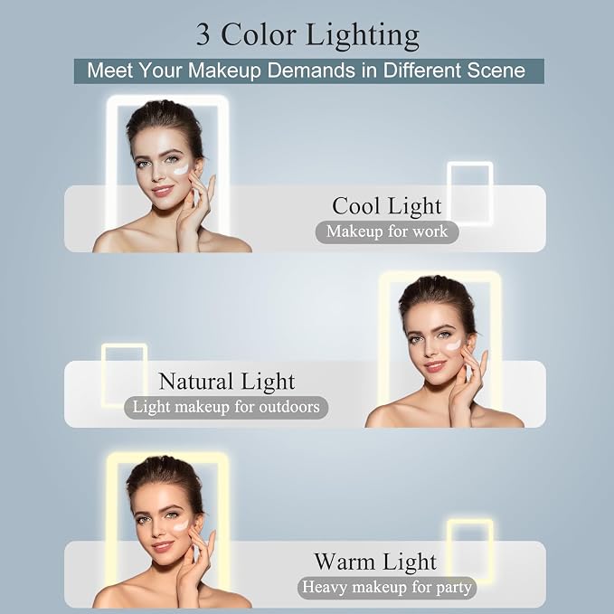FUNTOUCH Rechargeable Travel Makeup Mirror - Image 3
