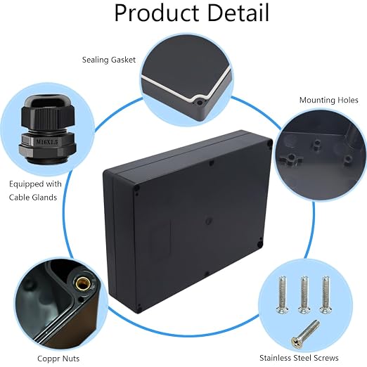 Junction Box IP65 Waterproof ABS Plastic Electrical Project Case Power Junction - Image 5