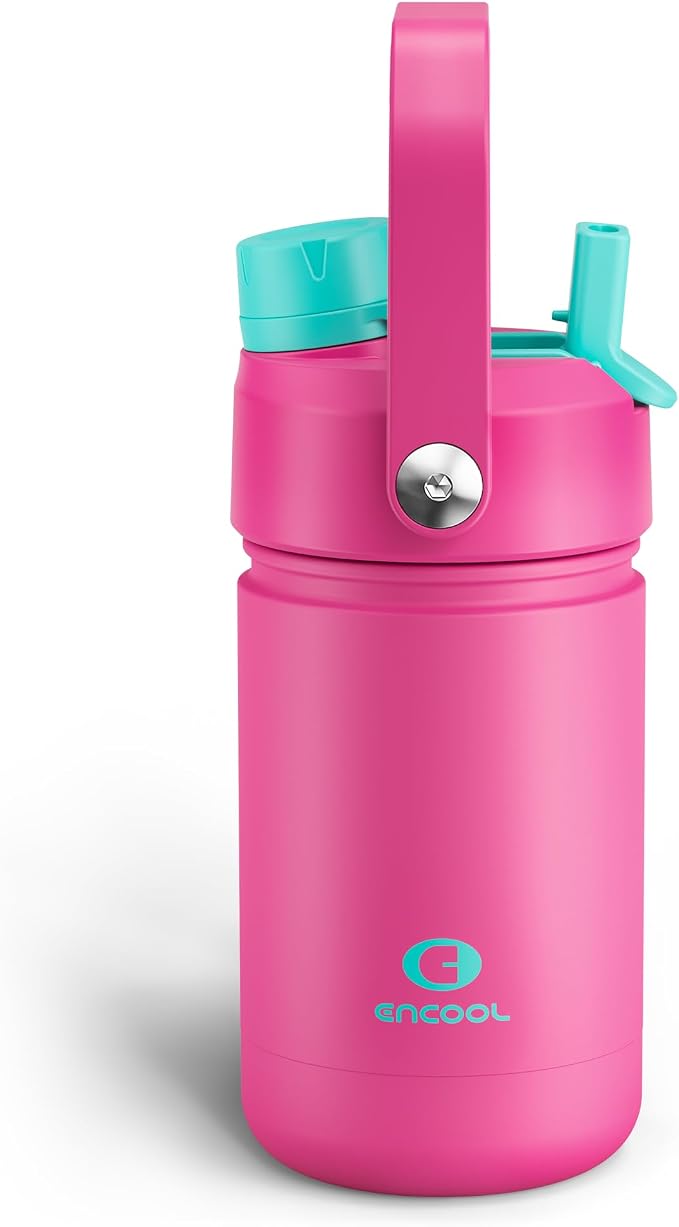 ENCOOL Kids Insulated Water Bottle - 12oz Stainless Steel Water Bottle with by ENCOOL