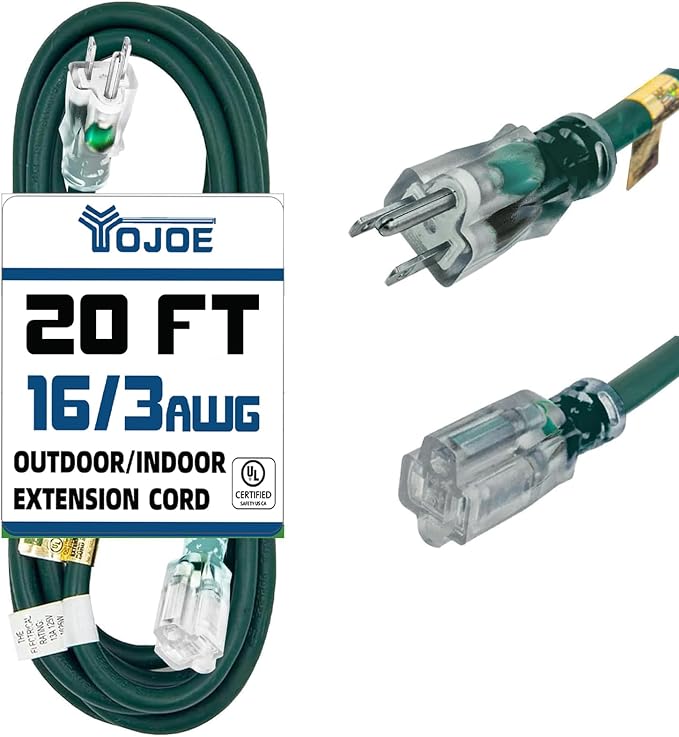 YOJOE Indoor Outdoor Extension Cord by YOJOE