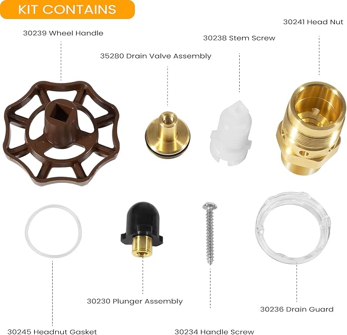 RK-25 Repair Kit for Woodford Model 20 25 27 Faucet Outdoor Wall Faucet Repair - Image 3