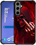 for Samsung Galaxy S24 S25 Plus Case, Gestures Funny Skull Pattern Graphic by FKBRCL4U