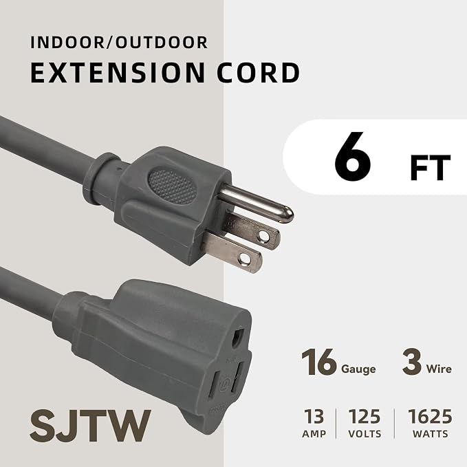 6ft Outdoor Extension Cord for Christmas Decorations - Image 2