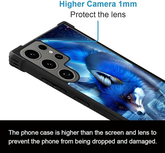 for Samsung Galaxy S24 Ultra Case, Snowy Mountain Fox Lake Pattern Graphic - Image 3