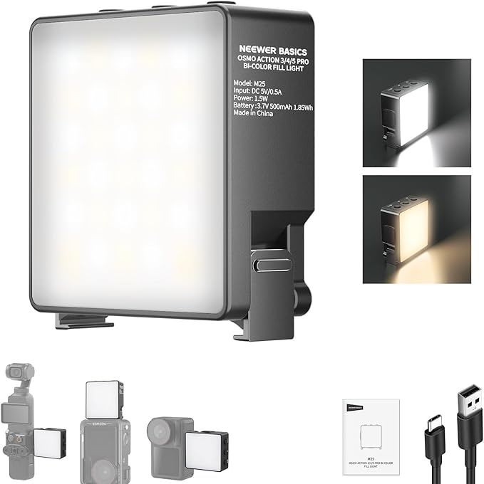 NEEWER Basics Bi Color Magnetic LED Camera Light Compatible by Neewer