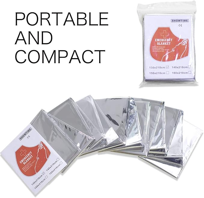 Emergency Mylar Thermal Blankets, Space Blanket Survival kit Camping Blanket - Image 8