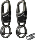 Keychain with Carabiner Clip, 4 Heavy Duty Key Rings and D Ring by Welcomehere%EF%BC%81