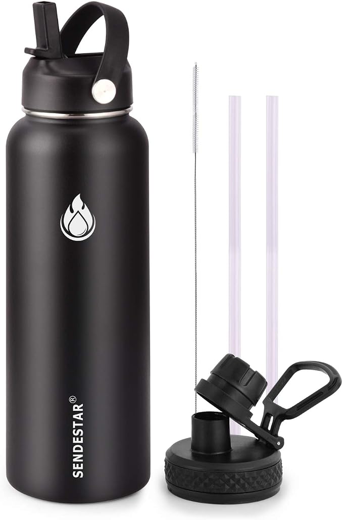 SENDESTAR Stainless Steel Water Bottle, Wide Mouth 32 oz Water Bottle by Sendestar