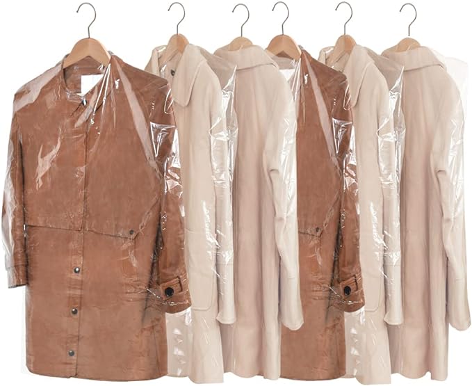 BEISHIDA 20PCS 47 Inch Plastic Garment Bag-Plastic Clear Dry Cleaner Laundry by Beishida