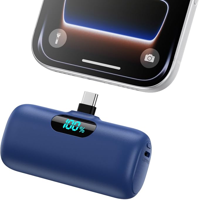 Feob Mini Portable Charger 5000mAh Power Bank, 15W PD USB C Cell Phone Portable by Feob
