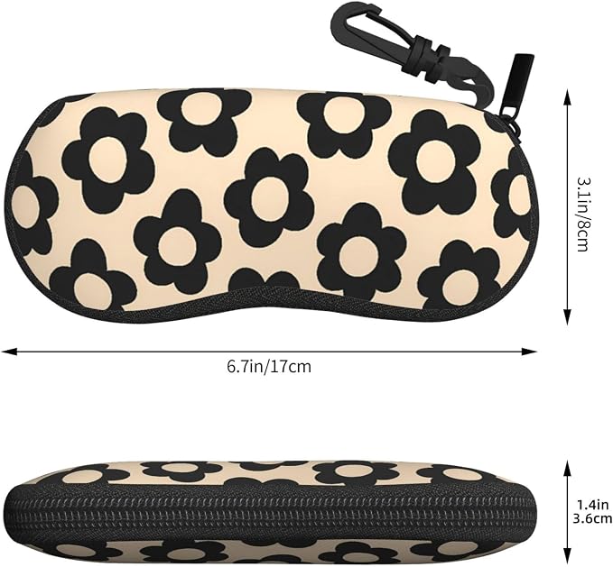 Watercolor Orca Whale Glasses Case Neoprene Portable Zipper Eyeglass Bag - Image 3