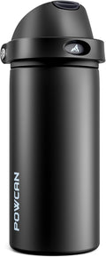 POWCAN 18 oz Insulated Water Bottle: 2-in-1 Push-Button Spout & Quick-Flip Straw by POWCAN